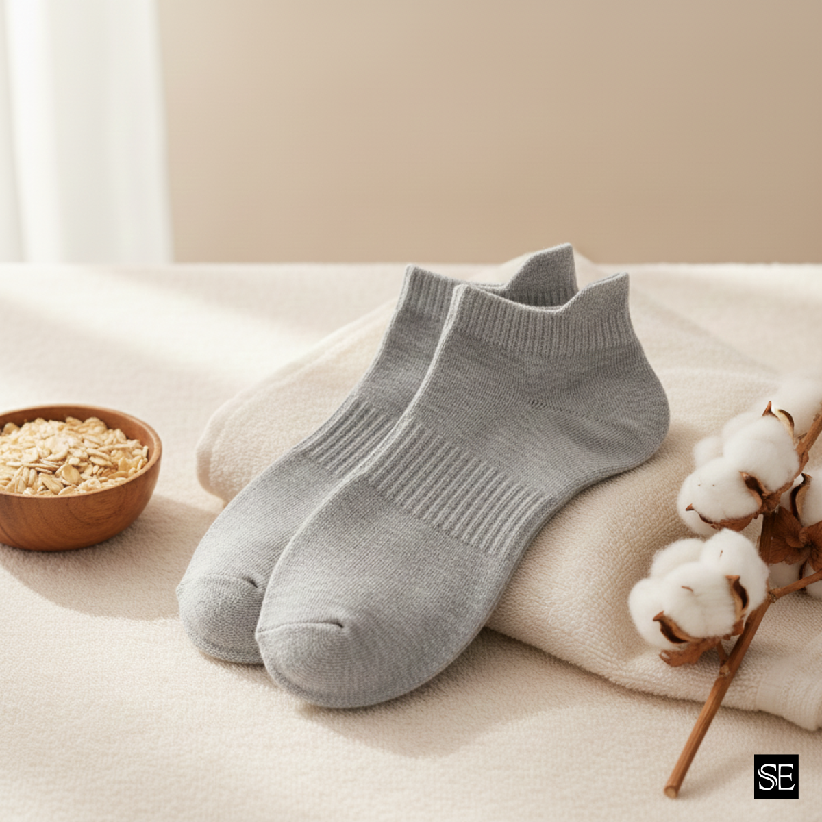 Oatcleanse Cotton Socks (2 pairs)